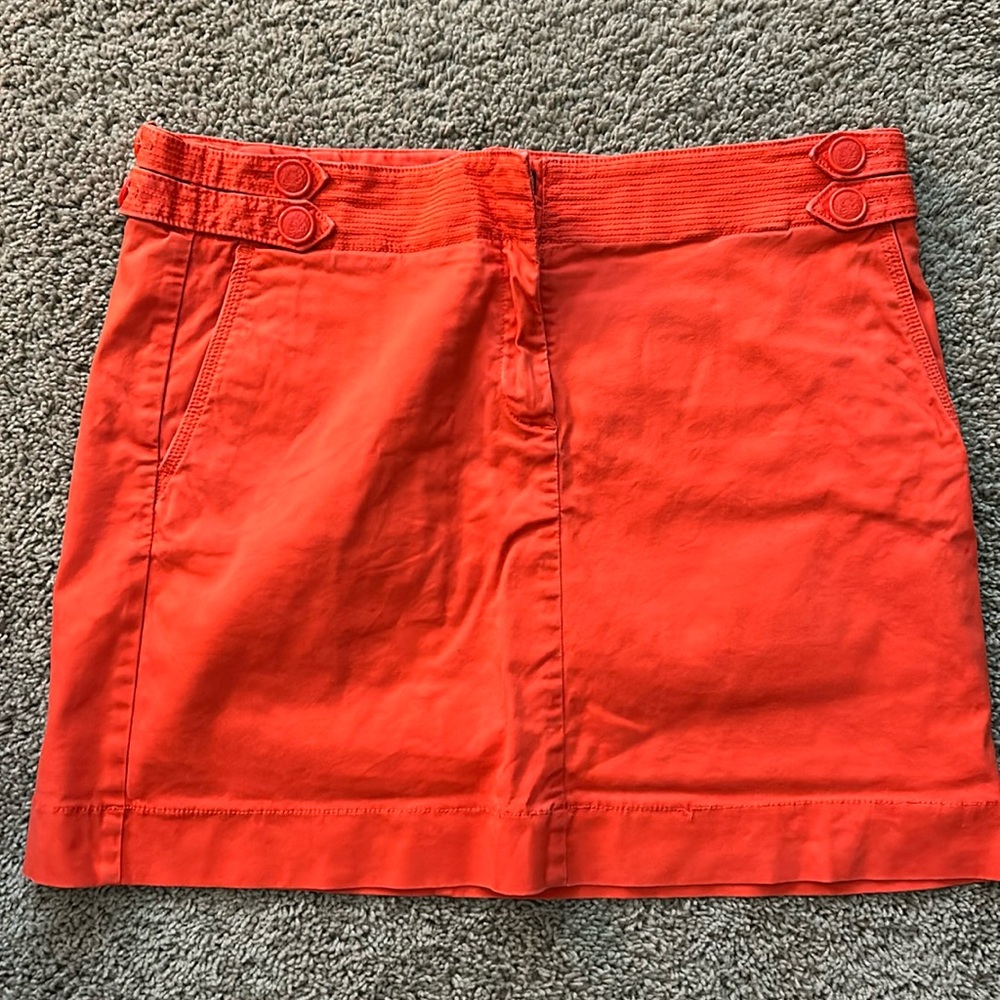 VGUC J. Crew Stretch Orange Skirt